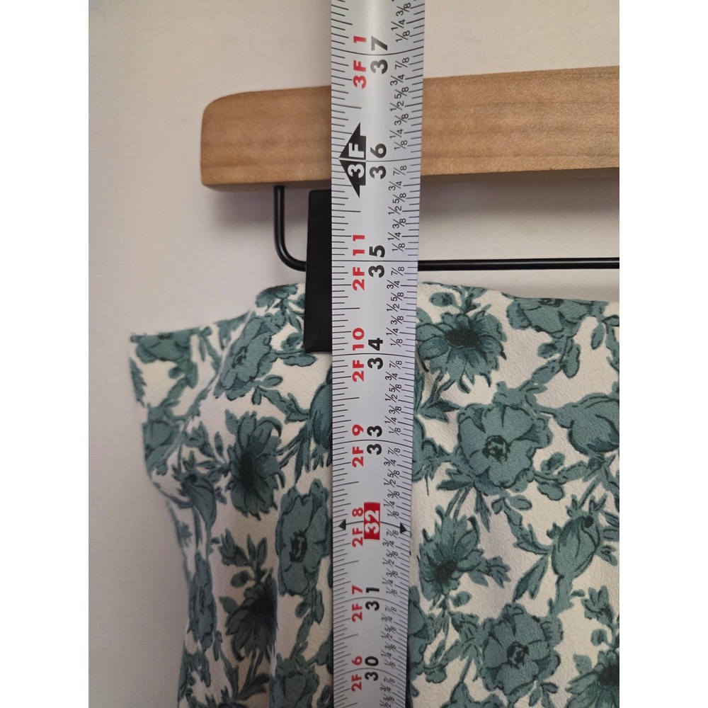 Treasure & Bond Teal Floral Midi Skirt Womens Plus 1X A-Line Casual Boho - Picture 5 of 5
